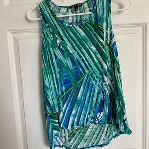 Tropical Palm Leaf Tank Top